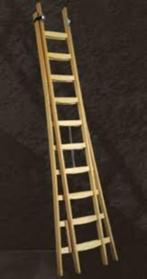houten dubbele ladder, Ophalen, Zo goed als nieuw, Ladder, Opvouwbaar of Inschuifbaar