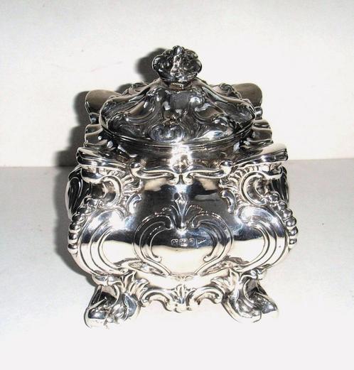 Sucrier ancien en argent sterling Walker&Hall Sheffield 1896, Antiquités & Art, Antiquités | Argent & Or, Argent, Enlèvement ou Envoi