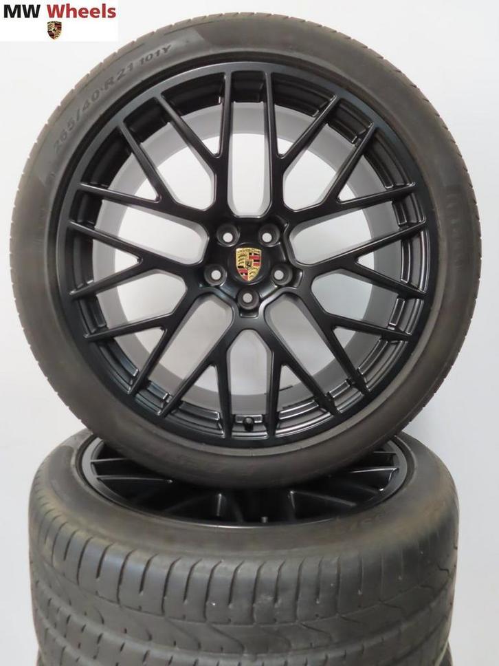 Originele Porsche Macan RS Spyder 21 inch velgen zomerbanden, Auto-onderdelen, Banden en Velgen, Banden en Velgen, Zomerbanden