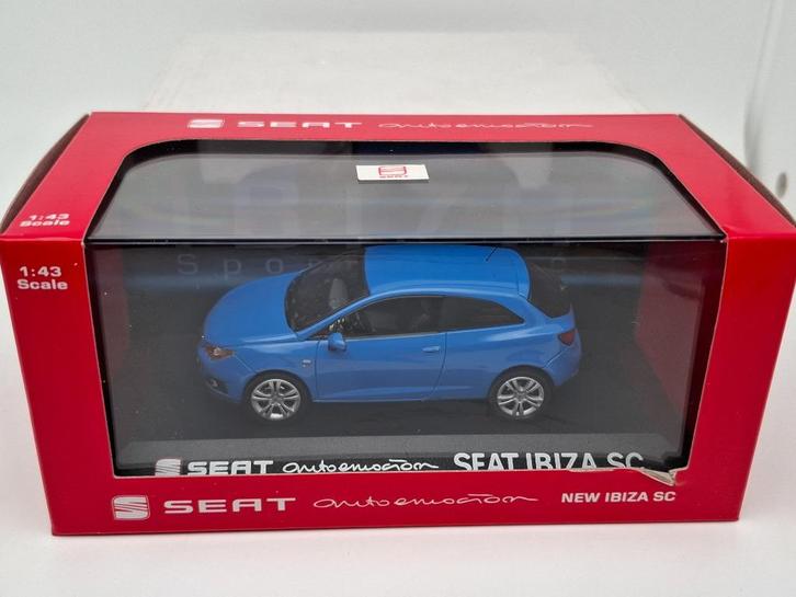 Seat Ibiza SC "Gallia Blue" 1/43, Hobby en Vrije tijd, Modelauto's | 1:43, Zo goed als nieuw, Auto, Verzenden