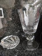Grote vaas op voet  en asbak Val Saint Lambert, Antiek en Kunst, Ophalen of Verzenden