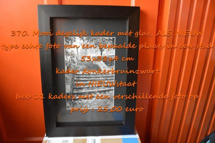 370. Mooi degelijke kader met glas, ALS NIEUW, Huis en Inrichting, Woonaccessoires | Lijsten, Zo goed als nieuw, 50 tot 75 cm