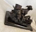 Bronze un enfant et son chien, Antiquités & Art, Enlèvement, Bronze