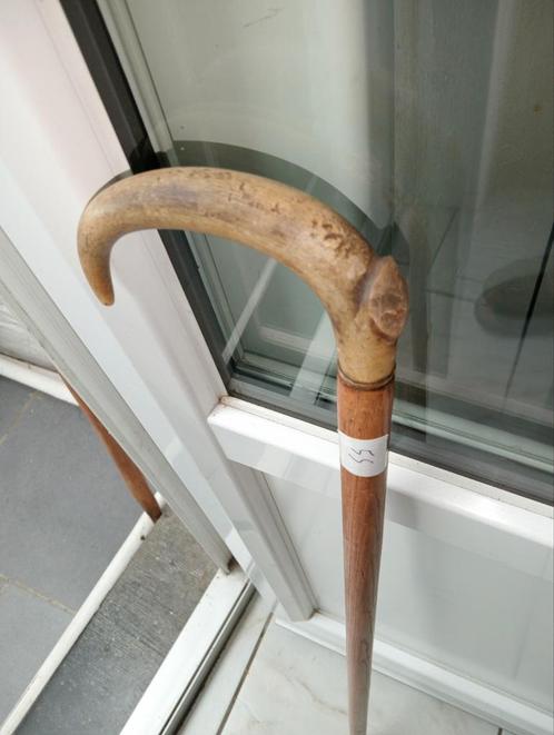 Oude hoornstok 84 cm, Diversen, Wandelstokken, Ophalen of Verzenden