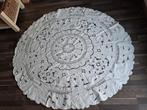 Tafelkleed in Richelieu kantwerk, rond/ovaal, Ophalen of Verzenden, Zo goed als nieuw, Ovaal, Binnen