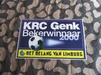 Sticker : Bekerwinnaar KRC Genk 2000 - Het Belang v Limburg, Verzamelen, Ophalen of Verzenden, Nieuw, Overige typen