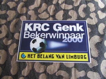 Sticker : Bekerwinnaar KRC Genk 2000 - Het Belang v Limburg beschikbaar voor biedingen