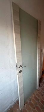 Porte d’intérieur en verre - comme neuve!, Bricolage & Construction, Châssis & Portes coulissantes, Enlèvement, Comme neuf, Bois
