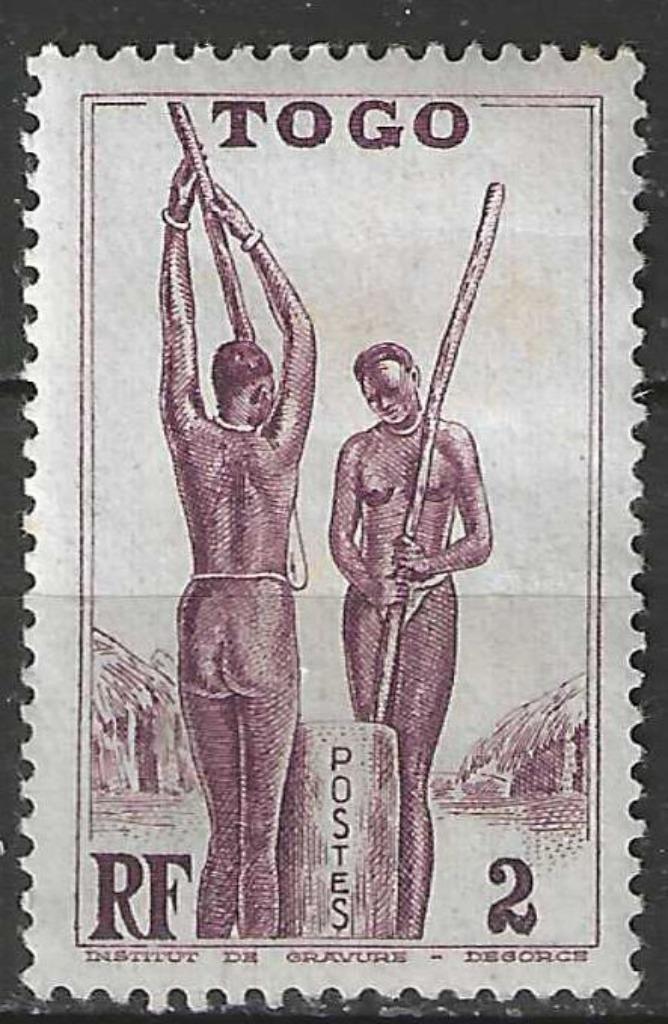 Togo 1941 - Yvert 182 - Gierst stampen (PF), Postzegels en Munten, Postzegels | Afrika, Verzenden