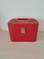Vintage beautycase, Handtassen en Accessoires, Beautycases, Gebruikt, Met spiegeltje(s), Ophalen of Verzenden, Hardcase