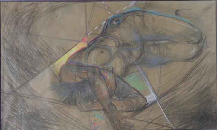 PAULA MARTENS / NAAKTE VROUW / ORIGINEEL WERK / 82x122cm KAD, Antiquités & Art, Art | Peinture | Moderne, Enlèvement