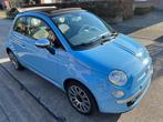 Fiat 500c cabrio 1.2i comme neuve ! 69 000 kilomètres ! Gara, Autos, Carnet d'entretien, 500C, Cuir et Tissu, Bleu