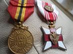 Paire d'Anciennes Médailles en Très Bon état. Remise en main, Armée de terre, Enlèvement ou Envoi, Ruban, Médaille ou Ailes