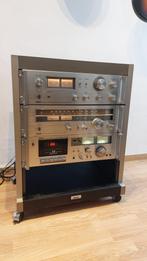 AKAI AT-2450 AM-2450 GXC-706D + AKAI meubel, Ophalen, Gebruikt, Stereo