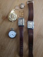 Longines art deco jaren 40 gerestaureerd + montrevart deco +, Handtassen en Accessoires, Horloges | Antiek, Met bandje, Polshorloge
