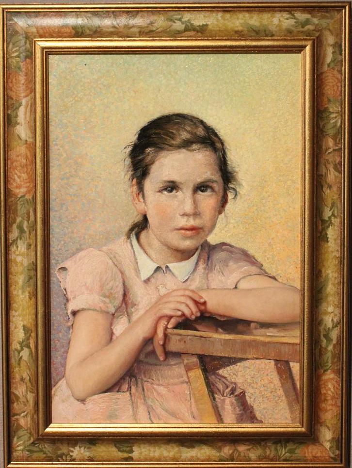 Mooi portret van een meisje, Antiquités & Art, Art | Peinture | Classique, Enlèvement ou Envoi