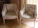 2 cérusè met rotan kuipzetels en 2 stoelen merk DEKNUDDT, Huis en Inrichting, Ophalen, Gebruikt, Riet of Rotan, Merk deknuddt-kwaliteit-brocante