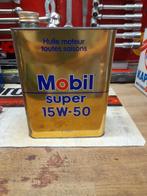 oude mobiele super 15w50 lege oliekan, Verzenden, Gebruikt, Overige typen