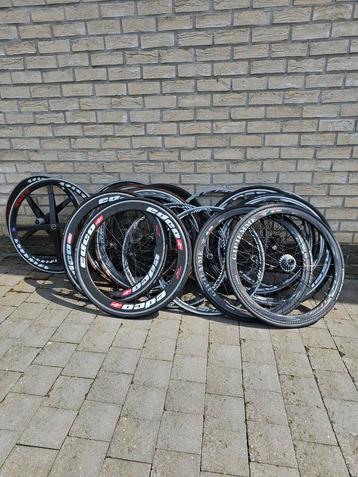 Lot carbon clincher wielsets, Shimano en Campagnolo 