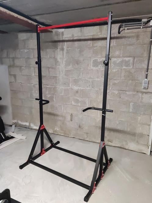 Pull up en dip station, Sport en Fitness, Fitnessapparatuur, Gebruikt, Krachtstation, Armen, Rug, Metaal, Ophalen