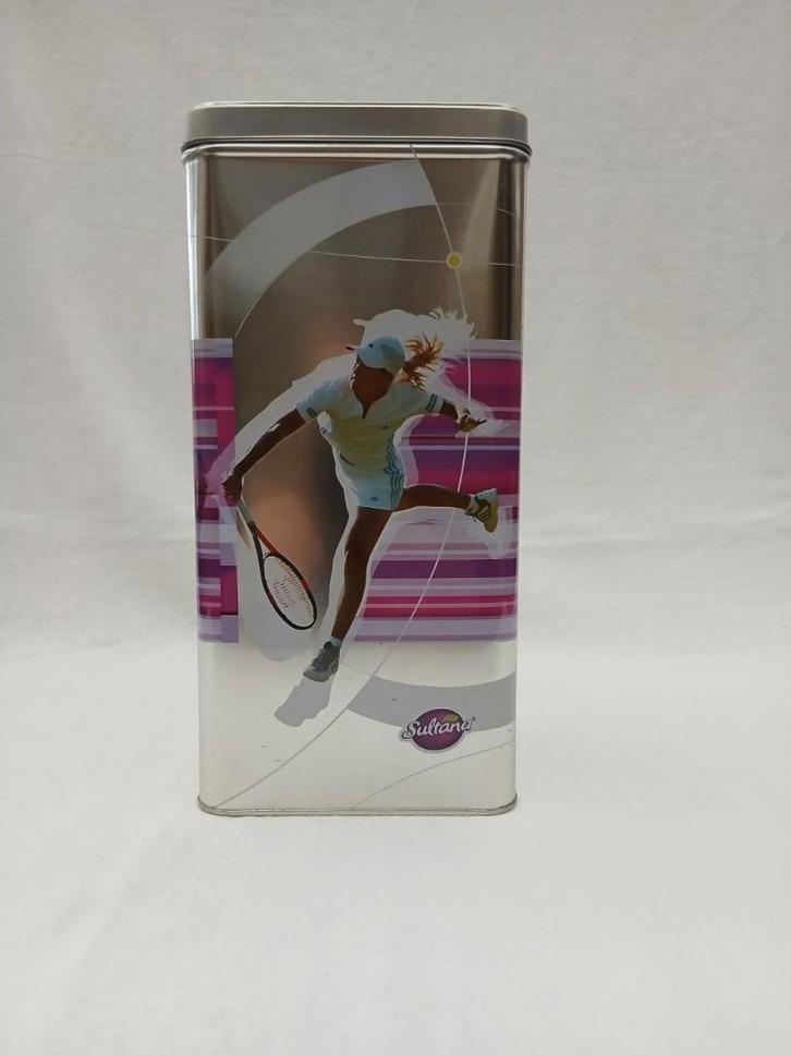 Blikken doos Sultana Justin Henin, Verzamelen, Blikken, Nieuw, Ophalen of Verzenden