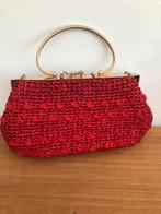 Handtas - in raffia - made in Italy - retro, Ophalen of Verzenden, Zo goed als nieuw