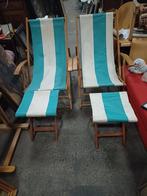 Vintage strandstoelen, Tuin en Terras, Tuinstoelen, Gebruikt, Ophalen