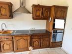 Keuken en massief houten granieten werkblad met half eiland, Ophalen, Gebruikt, Bruin, Overige typen