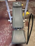 Fitnessbank Domyos BM100. Met bar (10kg) en extra gewichten, Sport en Fitness, Ophalen, Gebruikt