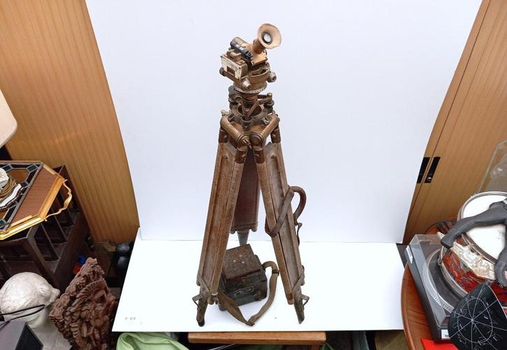 zeldzame THEODOLIET 1950 CANADA brons beeld, Antiek en Kunst, Antiek | Brons en Koper, Brons, Ophalen of Verzenden