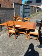 Massief eiken tafel, Tuin en Terras, Tuinsets en Loungesets, Ophalen, Zo goed als nieuw, Hout