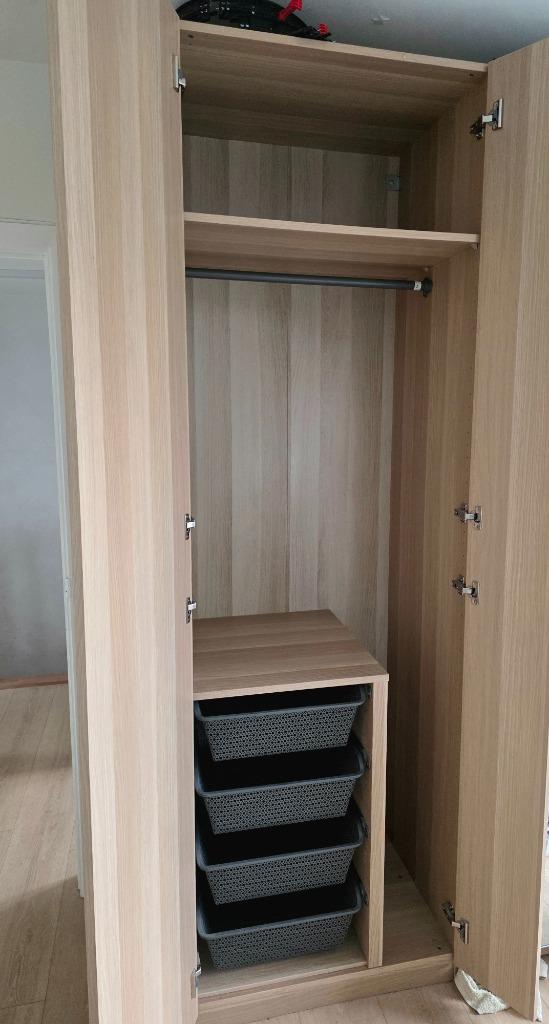 Ikea PAX kast 75x60x235 eikeneffect - 2 jaar oud, Huis en Inrichting, Kasten | Kleerkasten, Zo goed als nieuw, 200 cm of meer