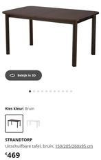 Strandtorp Ikea donkerbruine tafel, verlengbaar, Enlèvement, Comme neuf, Rectangulaire