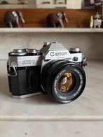Canon AE-1 + Canon Lens FD 50mm f1.8, Audio, Tv en Foto, Ophalen of Verzenden, Gebruikt, Spiegelreflex, Canon