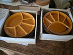 Vintage Franse fondue borden in nieuwe staat 12 st, Ophalen