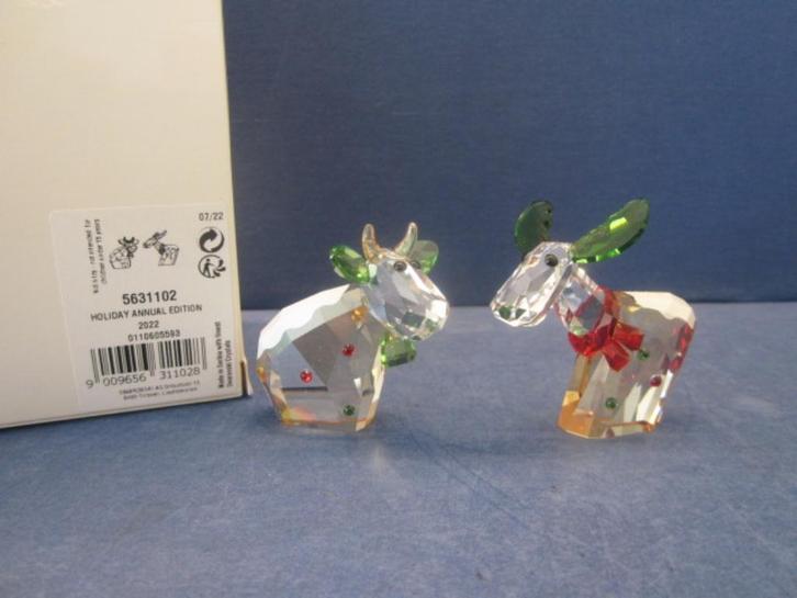 Swarovski Mo en Ricci Kerst, Gelimiteerde Editie 2022, Verzamelen, Swarovski, Nieuw, Figuurtje, Ophalen of Verzenden