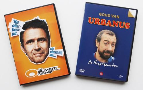 Humor DVD's, set van 2, Urbanus en Beste van de Slimste mens, CD & DVD, DVD | Cabaret & Sketchs, Comme neuf, Programmes TV ou Sketchs