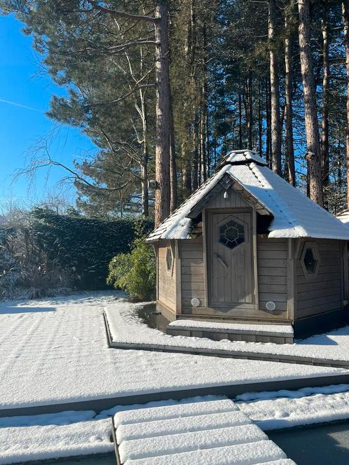 Ruime sauna hut voor buiten, Sport en Fitness, Sauna, Gebruikt, Ophalen