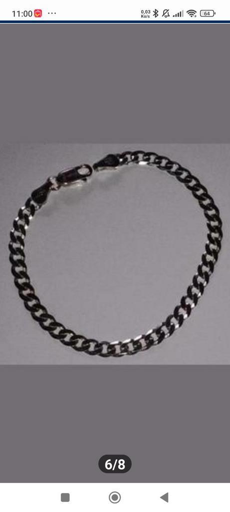 925 sterling zilveren armband met certificaat, Handtassen en Accessoires, Armbanden, Nieuw, Zilver, Zilver, Ophalen of Verzenden