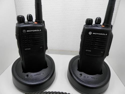 Motorola GP 340 portofoons compleet, Telecommunicatie, Portofoons en Walkie-talkies, Zo goed als nieuw, Portofoon of Walkie-talkie