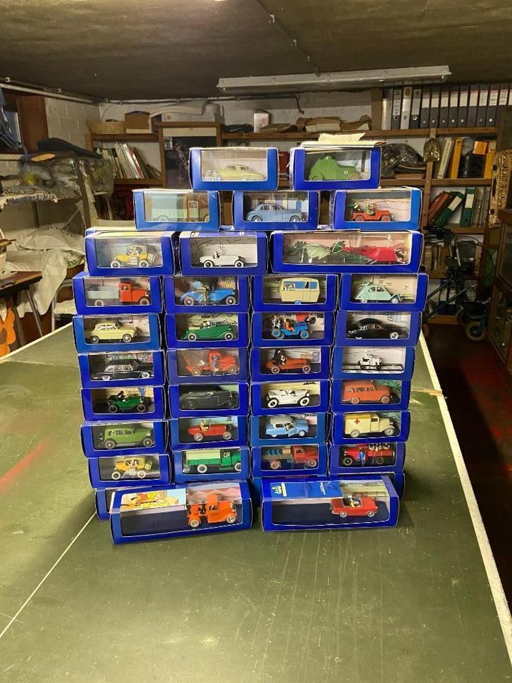 Miniatuur auto's van Kuifje | Volledige Set van 70 stuks, Verzamelen, Stripfiguren, Zo goed als nieuw, Beeldje of Figuurtje, Kuifje