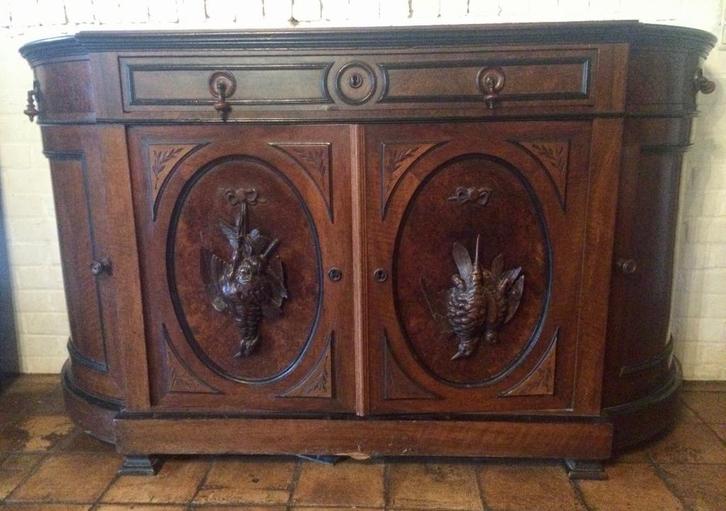 Oud adres Louis-Philippe-stijl, Huis en Inrichting, Kasten | Dressoirs, Gebruikt, 100 tot 150 cm, 50 tot 75 cm, Met lade(s), Met deur(en)