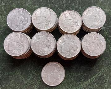 Lot 20 francs zilver, 81 stuks