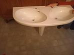 Lavabo double vasque, Bricolage & Construction, Sanitaire, Enlèvement, Utilisé, Lavabo