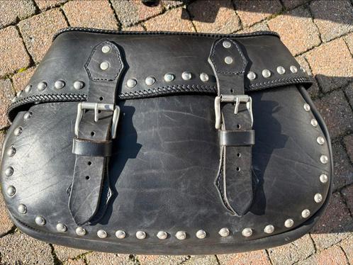 Lederen zadeltassen moto, Motoren, Accessoires | Koffers en Tassen, Ophalen