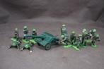 Britains soldaten met kanon in metaal - TOP vintage, Ophalen of Verzenden