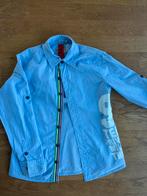 Lichtblauw gestreept hemd, CKS 10 jaar, Kinderen en Baby's, Kinderkleding | Maat 152, Ophalen, Cks, Overhemd of Blouse, Zo goed als nieuw