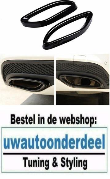 AMG Look Black uitlaat trim Enkel Frame Voor MB A Klasse W17, Envoi