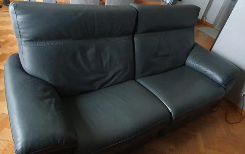 Lederen 3 zit sofa met 2 elektrische relax functies, Maison & Meubles, Canapés | Sofas & Chaises Longues, Utilisé, Trois personnes