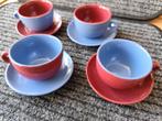 4 koffiekopjes + ondertas, Antiek en Kunst, Ophalen of Verzenden